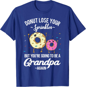 You're Going to be a Grandpa Again Funny Baby Announcement T-Shirt - T-Shirt | Royal