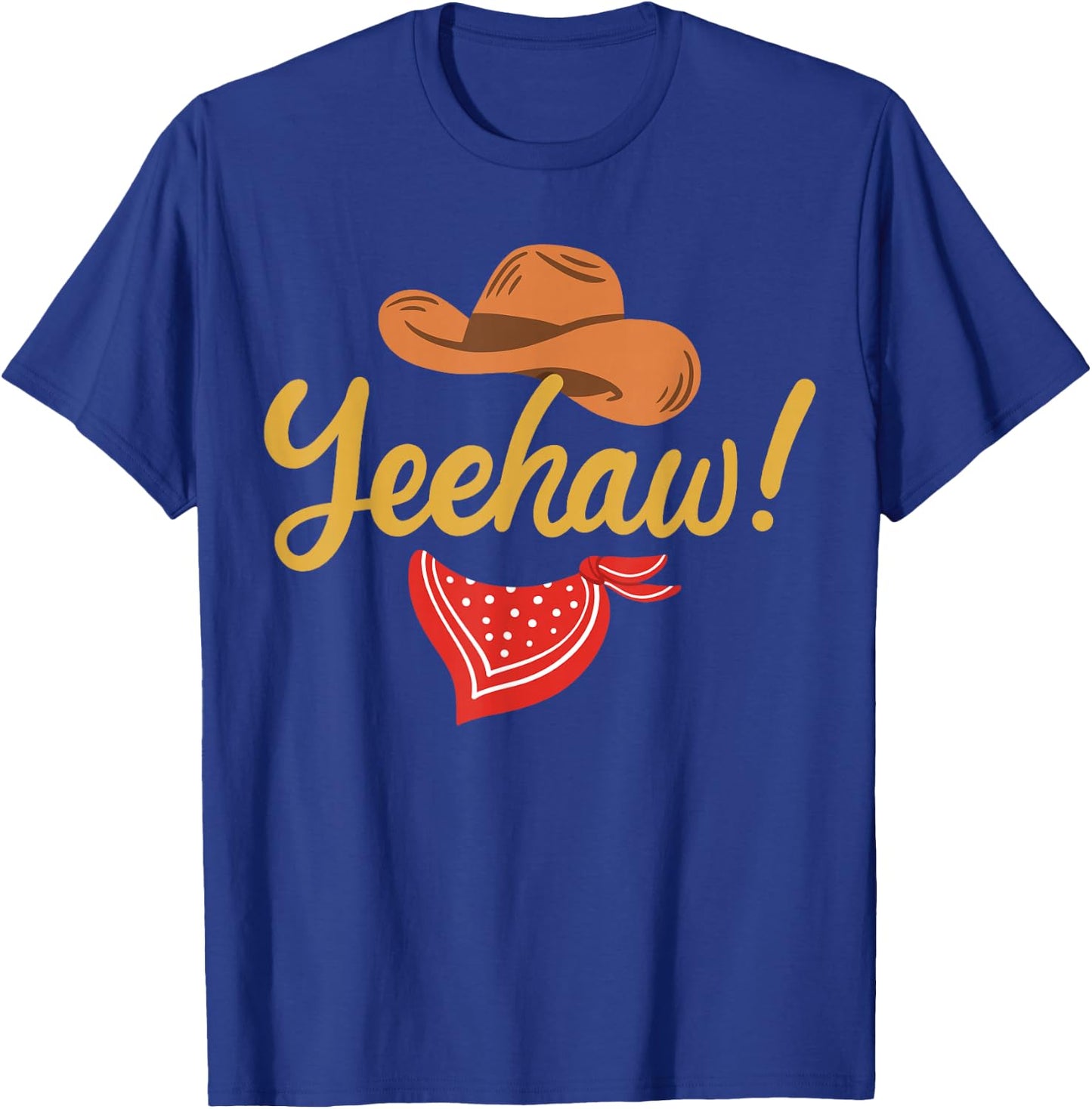 Yeehaw Cowboy Cowgirl Western Country Rodeo T-Shirt - T-Shirt | Royal