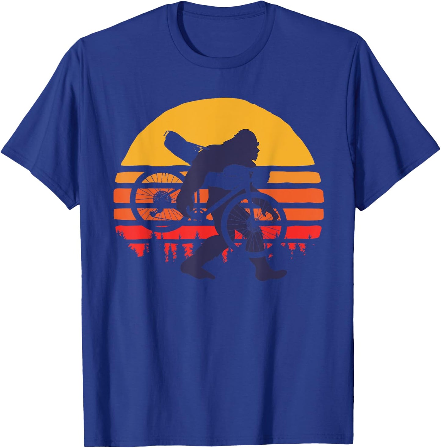 Bigfoot With Gravel Bike - Gravel T-Shirt - T-Shirt | Royal