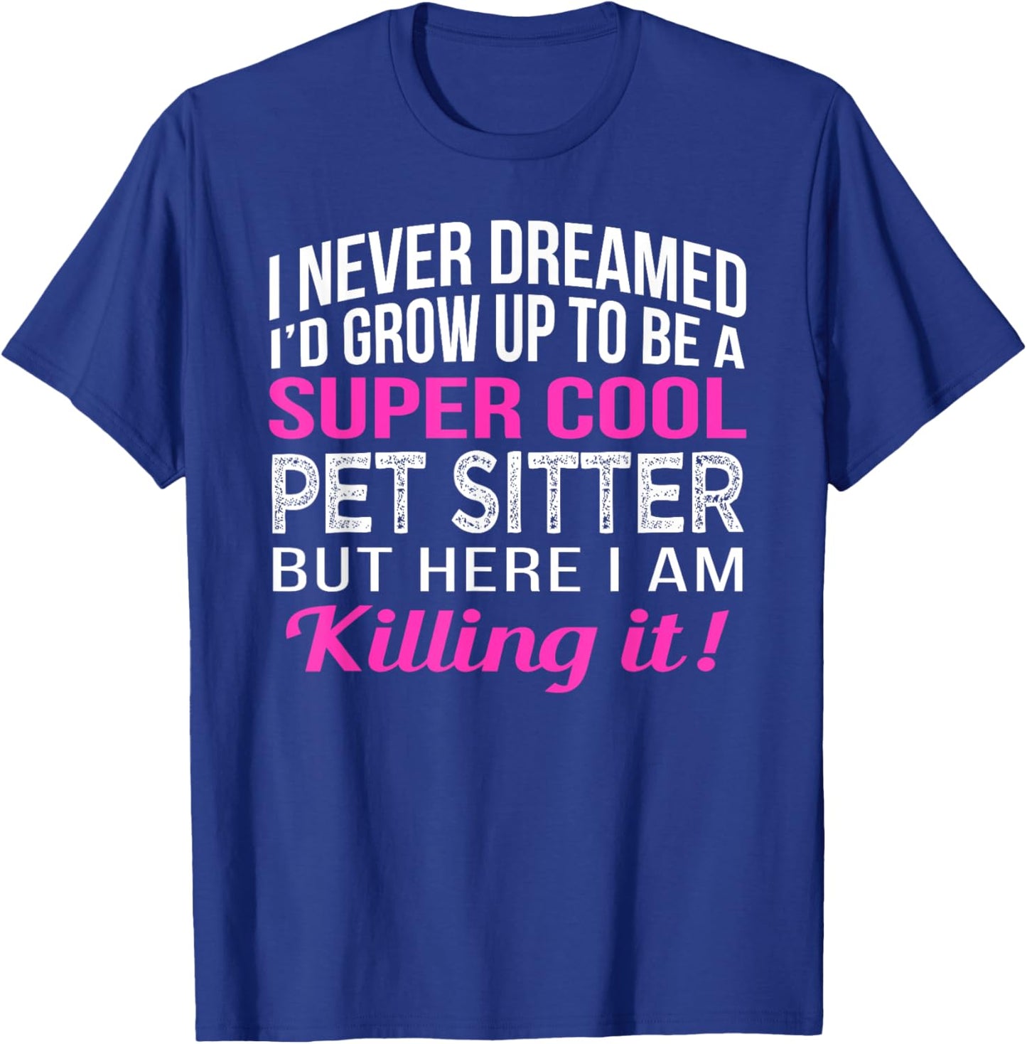 Pet Sitter Shirts Only -Adults Black 3XL Modern Classic Cotton Short Sleeve T-Shirt - T-Shirt | Royal
