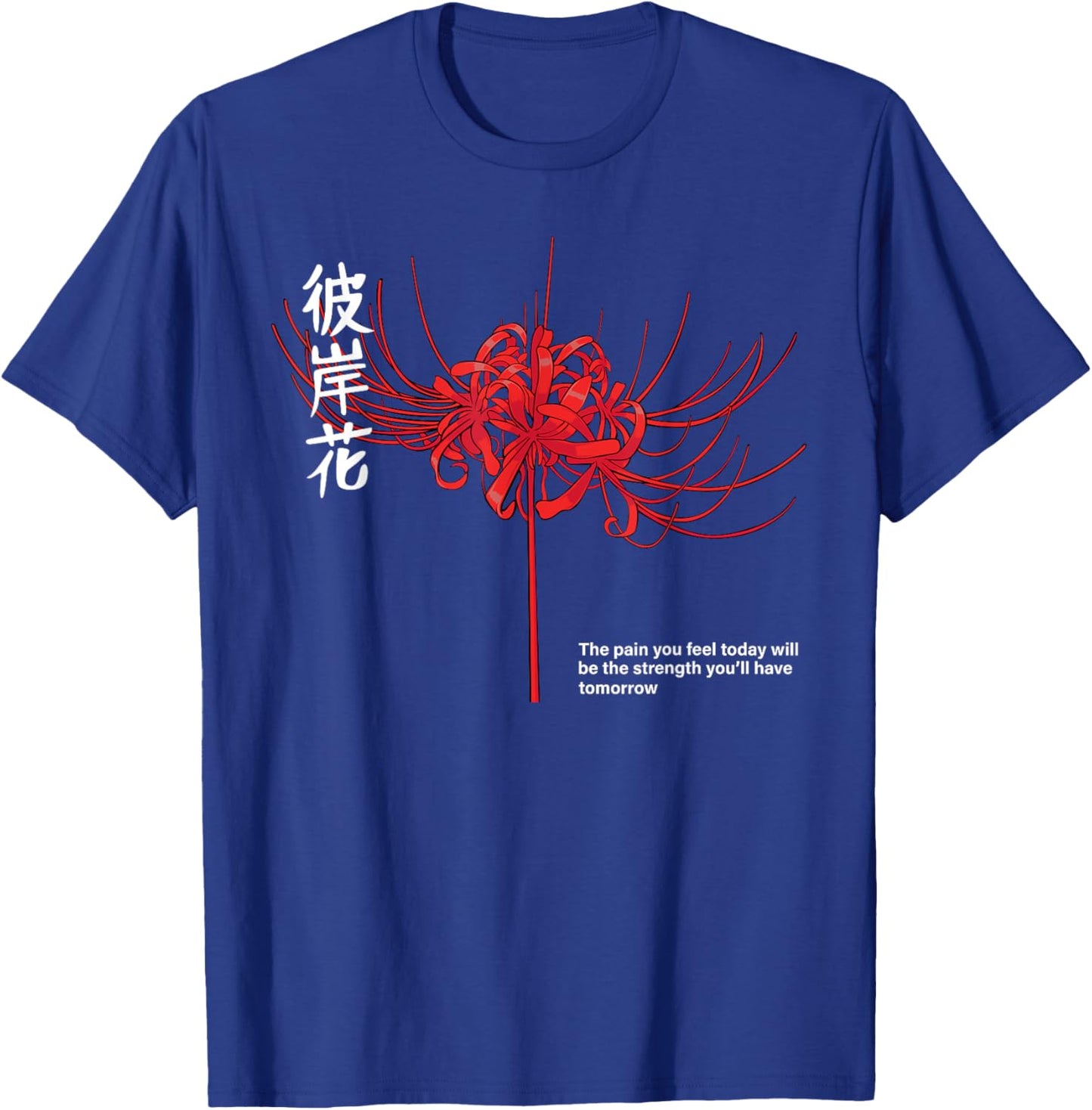 Japanese Spider Lily Soft Grunge Anime Aesthetic Flower Fan T-Shirt - T-Shirt | Royal