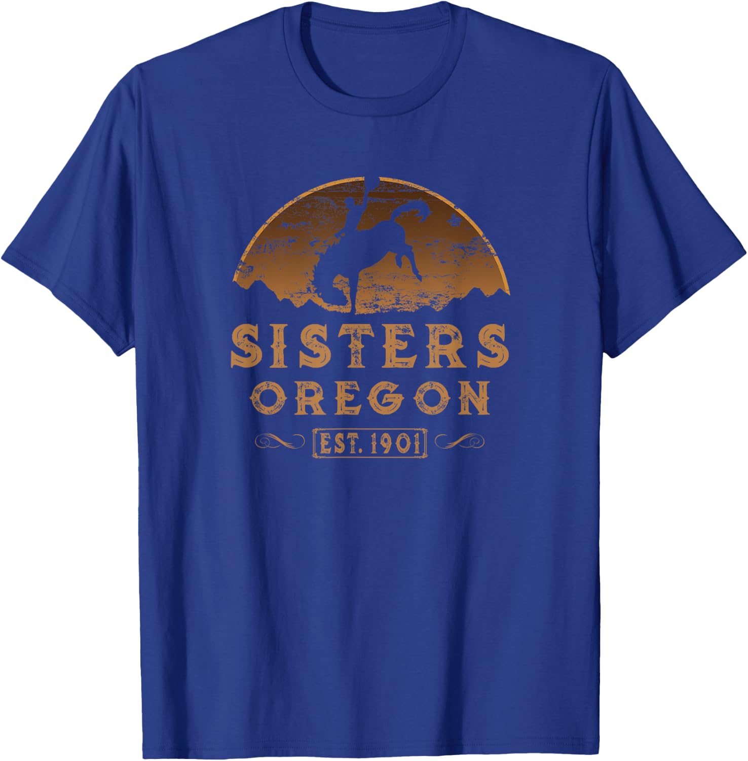 Sisters Oregon OR Wild West Rodeo Cowboy T-Shirt - T-Shirt | Royal
