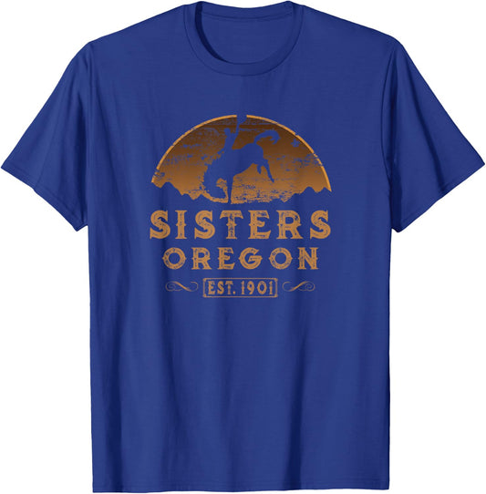 Sisters Oregon OR Wild West Rodeo Cowboy T-Shirt - T-Shirt | Royal