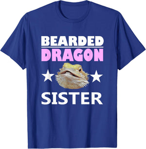 Bearded Dragon Sister Funny Reptile Owner Gift T-Shirt - T-Shirt | Royal