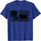 Cows American Flag Patriotic Heifer Calf Cow Lover Farmer T-Shirt - T-Shirt | Royal