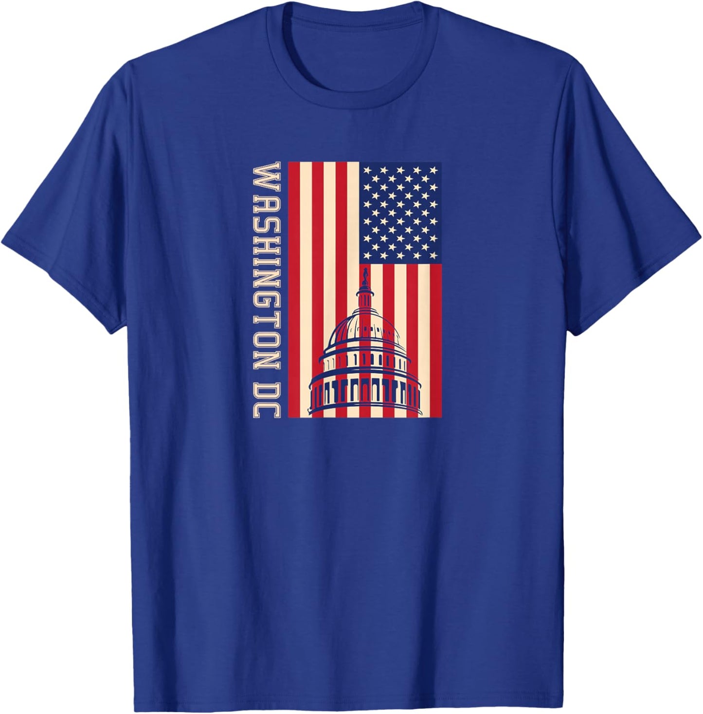 Washington DC Flag of the United States T-Shirt - T-Shirt | Royal