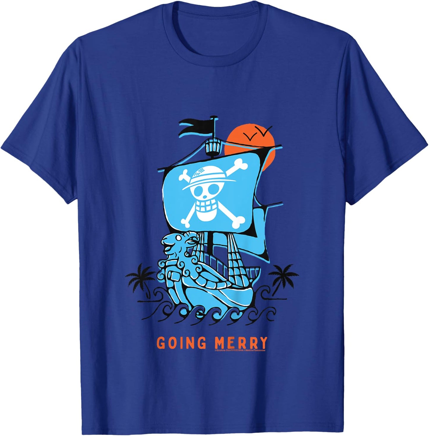 Kids Going Merry Ship Straw Hat Pirates Monkey D Luffy Kids , Blue, 2 T-Shirt - T-Shirt | Royal