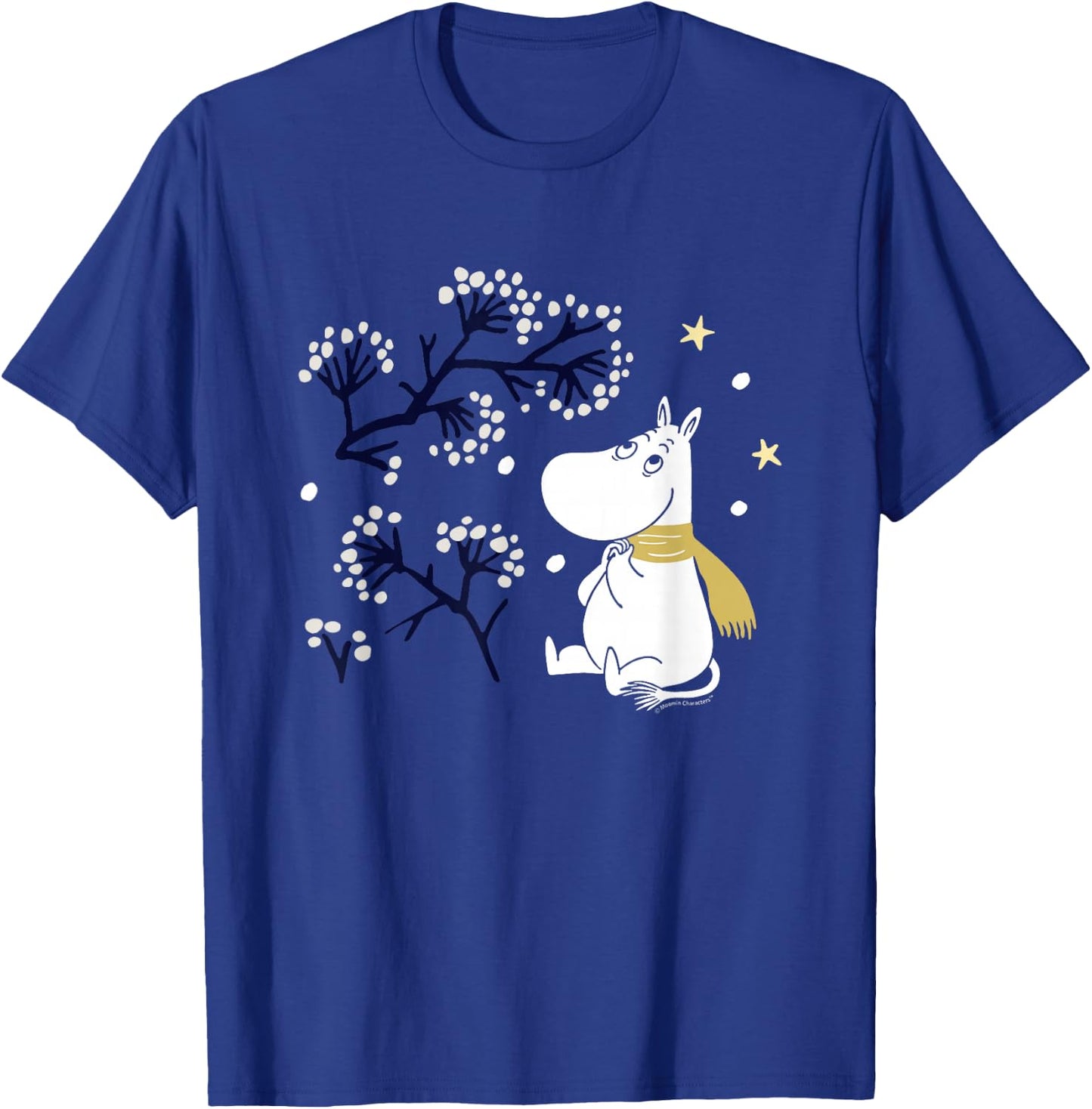 Moomin Moomintroll Winter Watching the Snow , blue T-Shirt - T-Shirt | Royal