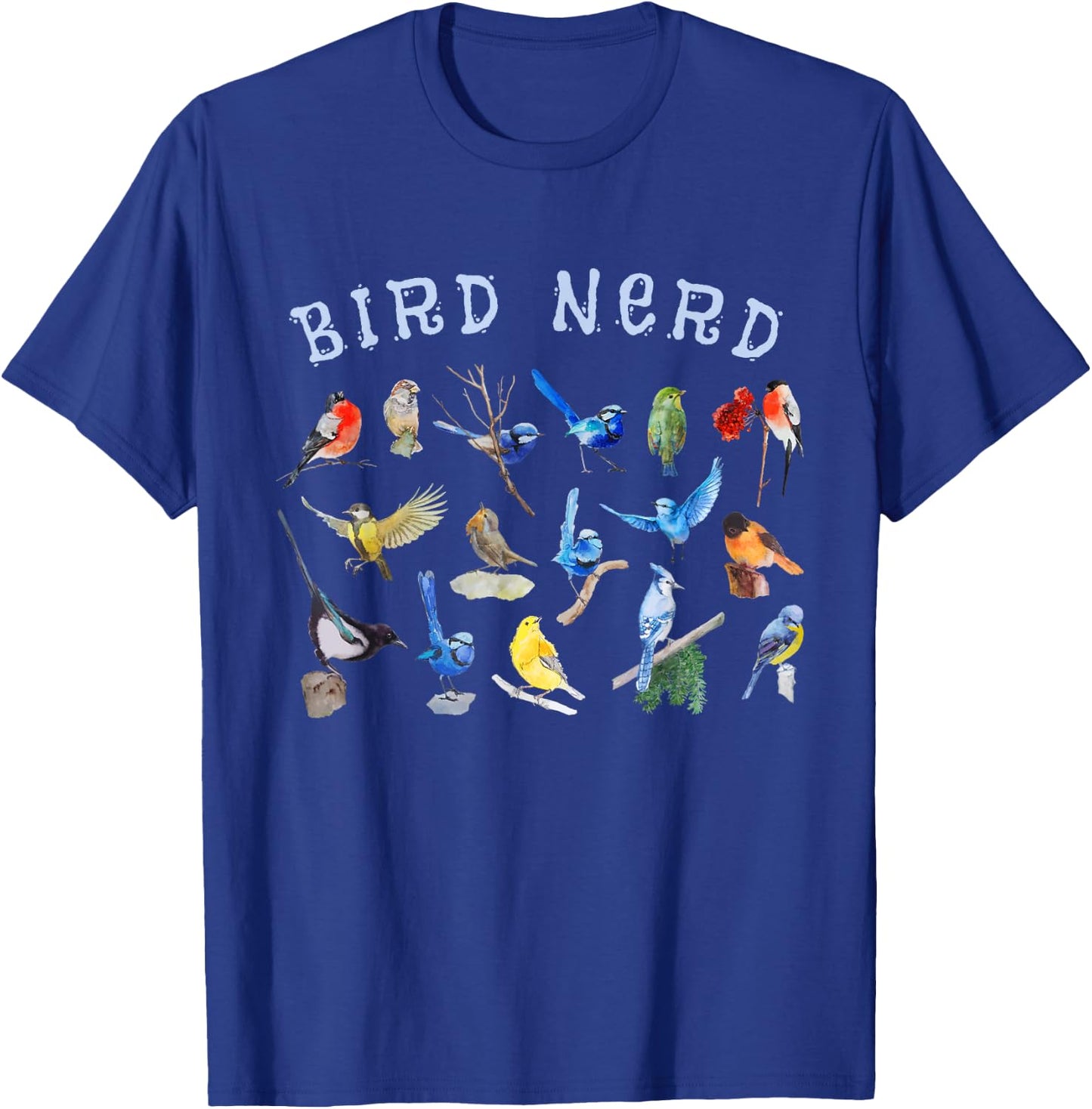 Bird Watching Nerd Birdwatching Birds Lover Cute Funny Gift T-Shirt - T-Shirt | Royal