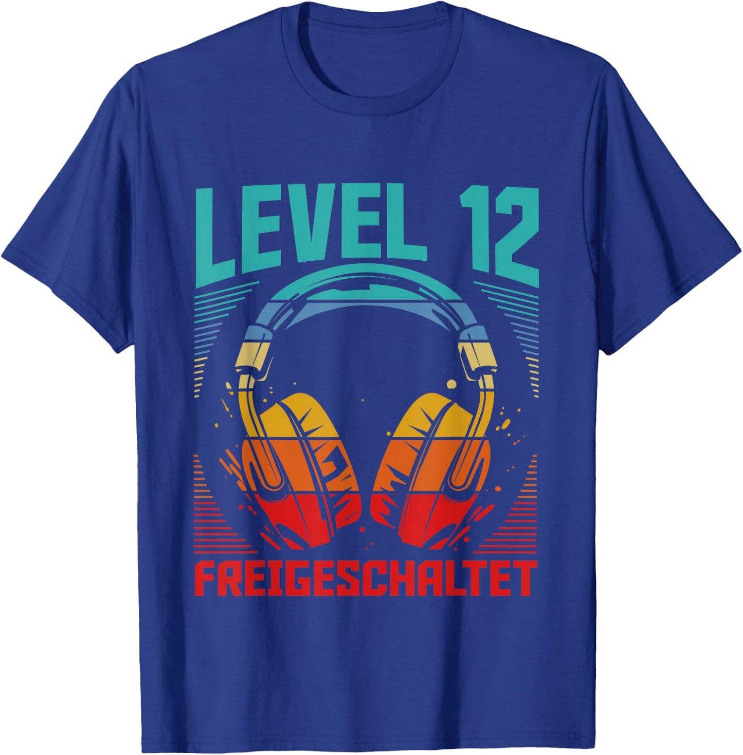 12th Birthday Boys Video Gamer Level 12 Unlocked Boys , black T-Shirt - T-Shirt | Royal
