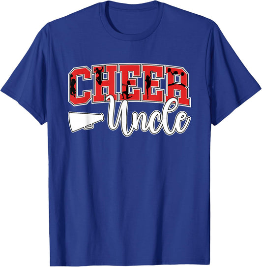 Proud Cheer Uncle On Father's Day Men's Cheerleader Uncle Black Small T-Shirt - T-Shirt | Royal