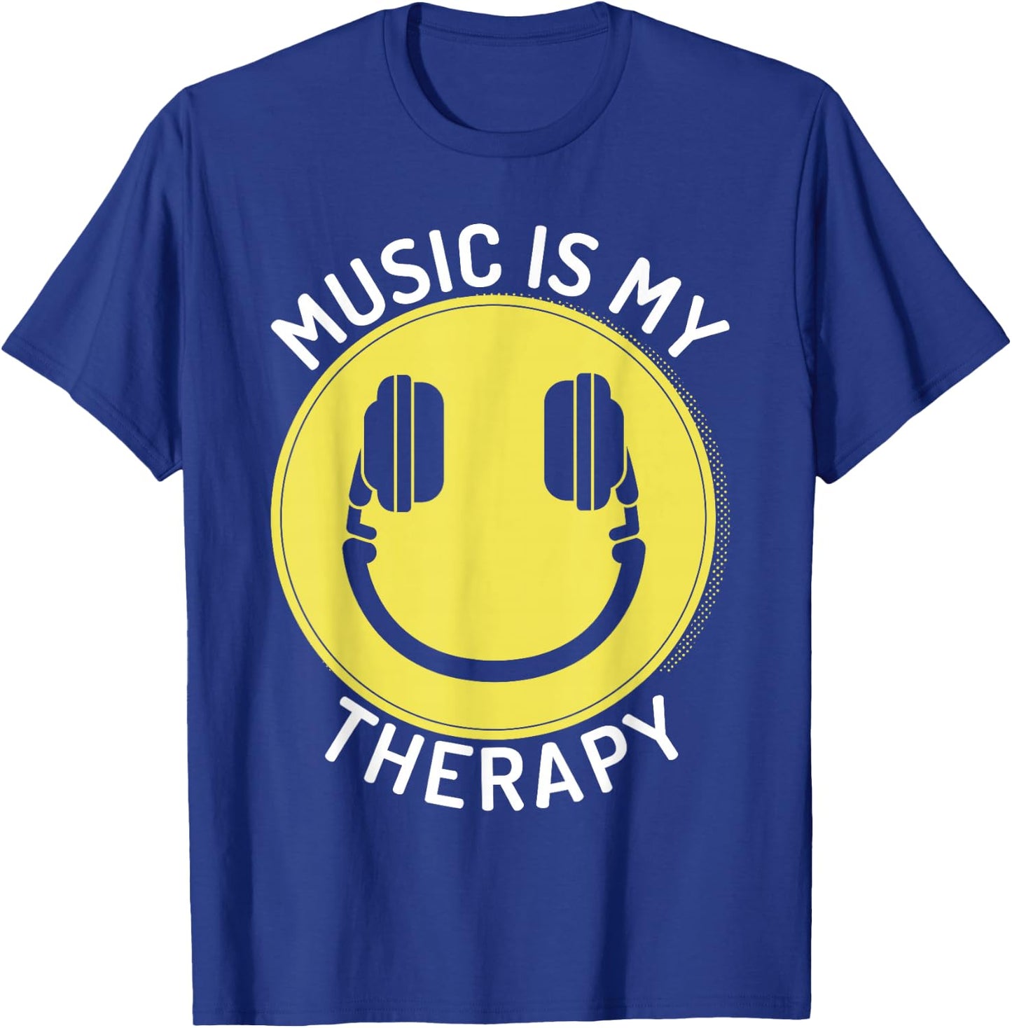 Music is My Therapy Music Lover T-Shirt - T-Shirt | Royal