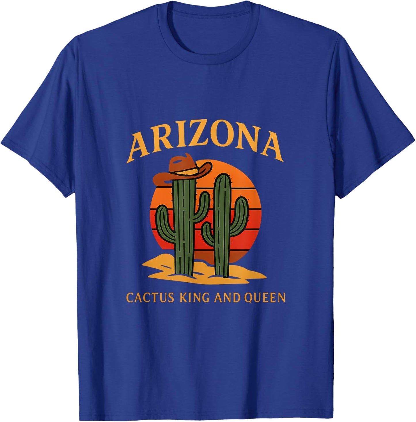 Graphic Arizona Cactus King & Queen Desert Pride T-Shirt - T-Shirt | Royal