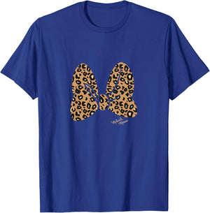 Kids Disney Mickey and Friends Leopard Print Hair Bow Logo T-Shirt - T-Shirt | Royal