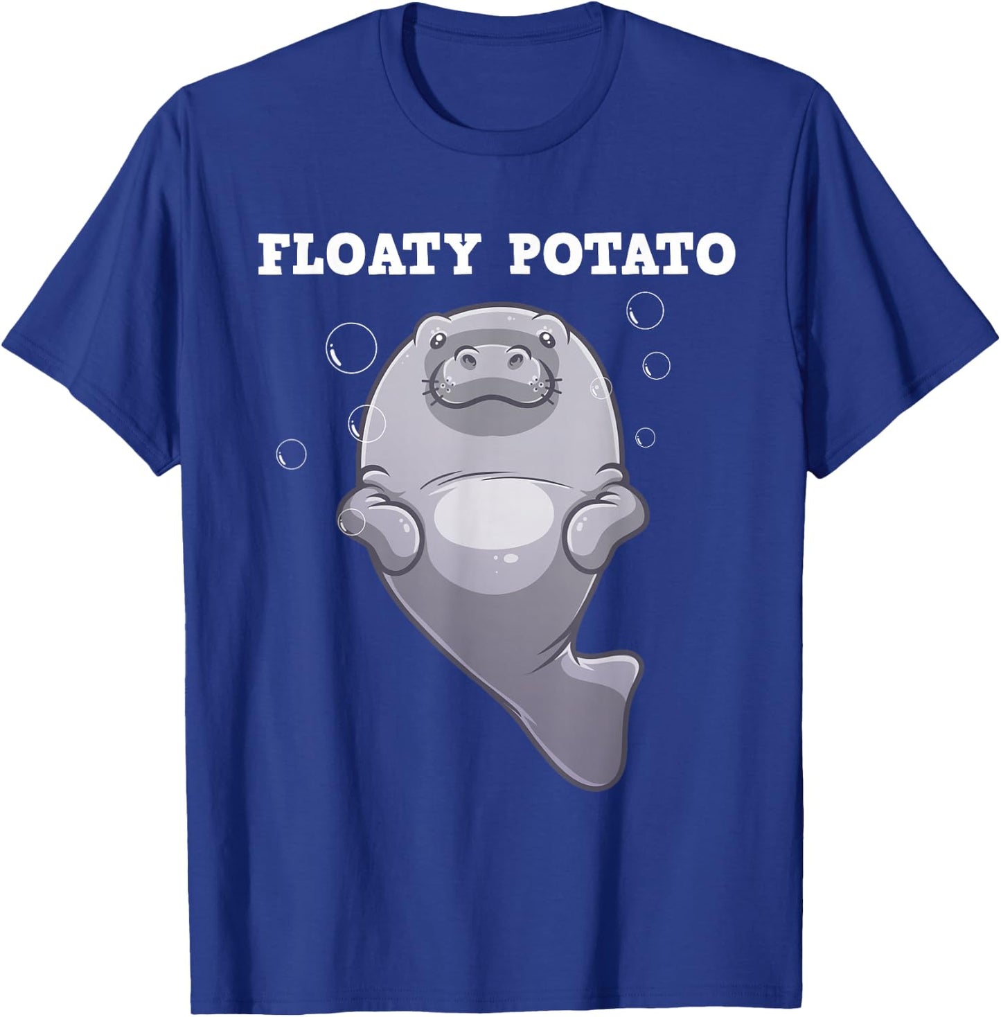Cute Manatee Art Women Manatee Aquatic Animal Lover T-Shirt - T-Shirt | Royal