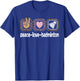 Badminton Leopard Print Women Girls Kid Peace Love Badminton T-Shirt - T-Shirt | Royal