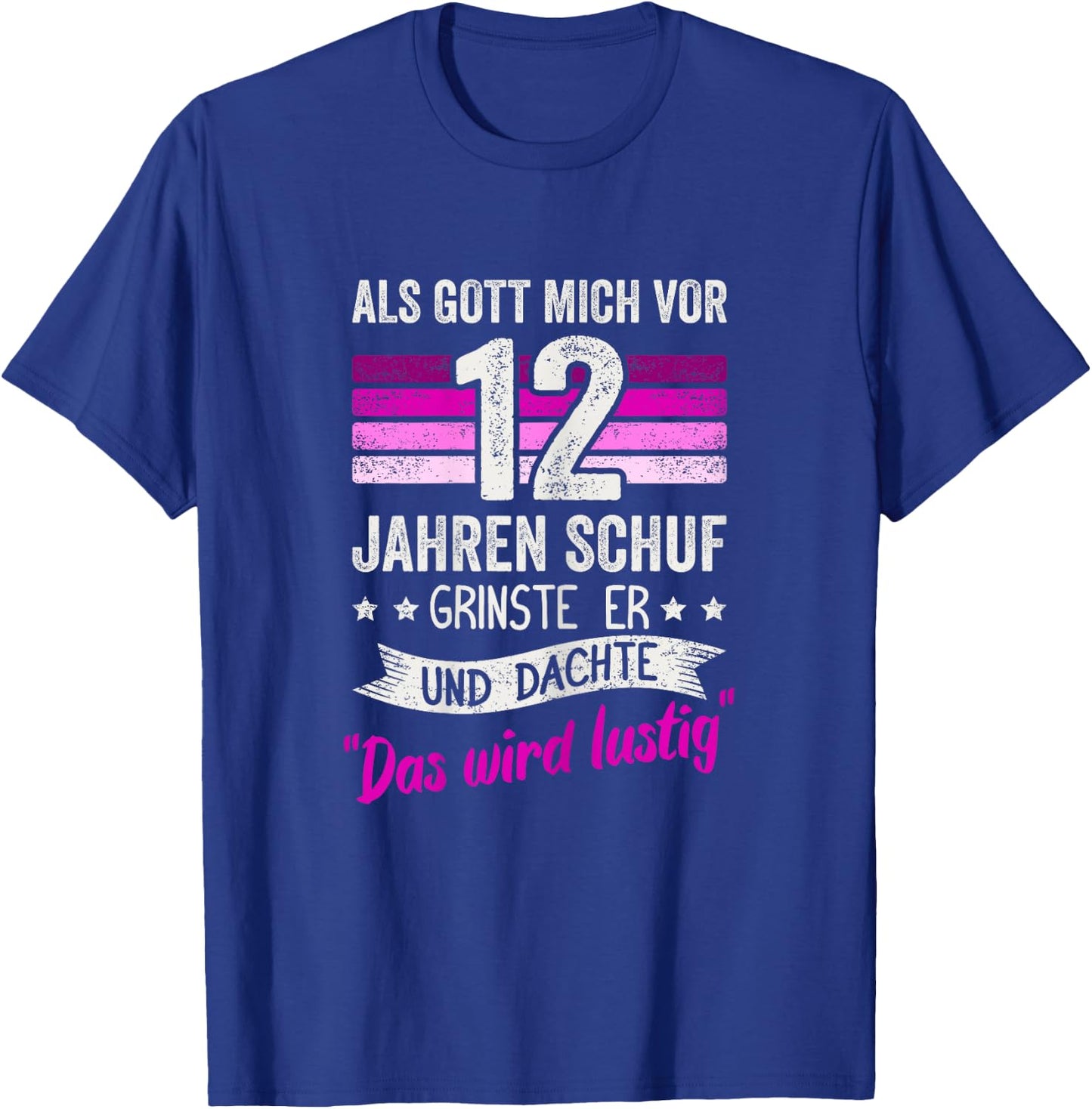 12. Geburtstag als Gott mich vor 12 Jahren schuf grinste er T-Shirt - T-Shirt | Royal