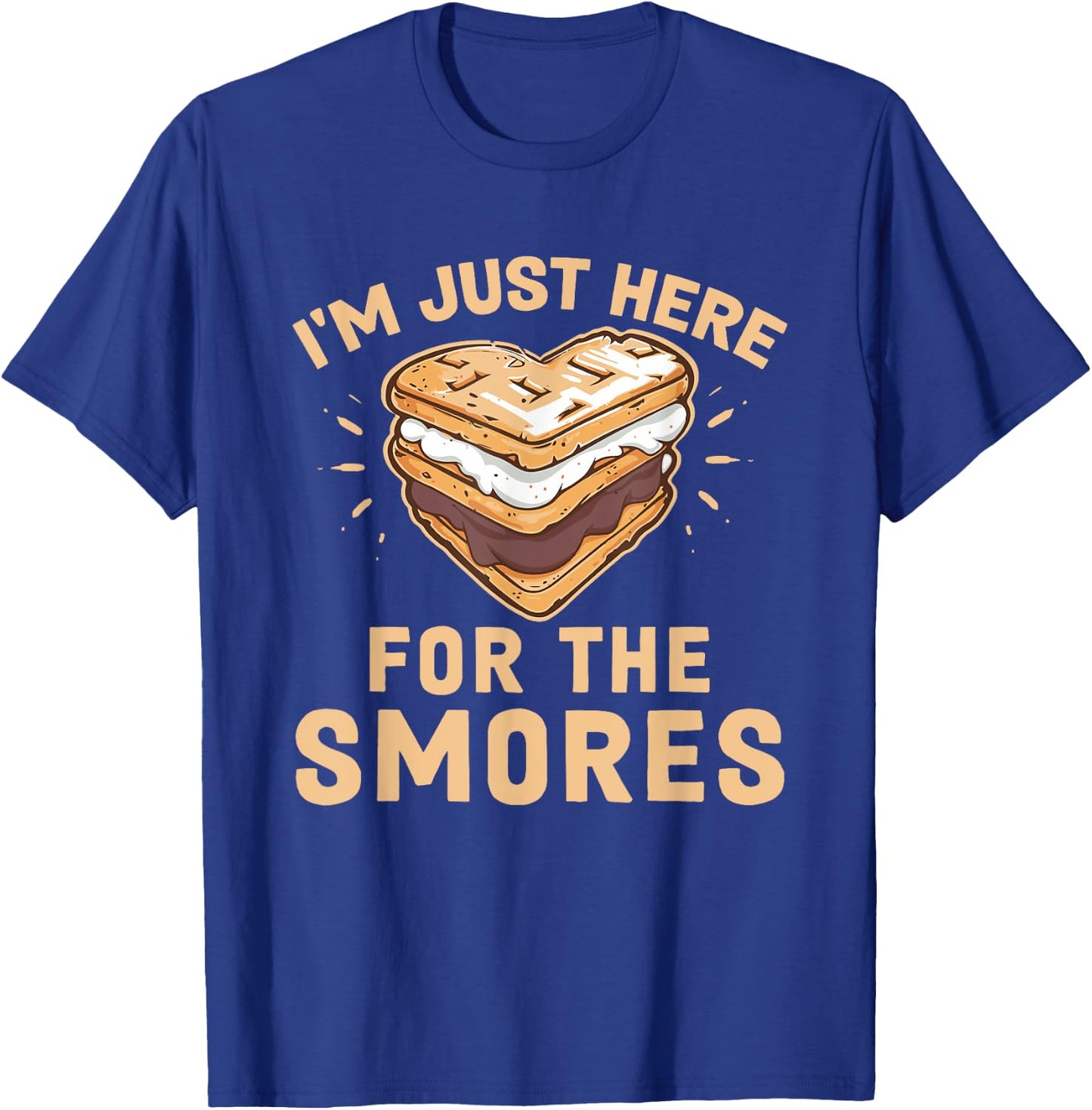 I'm Just Here For The Smores Camping Marshmallow Smores T-Shirt - T-Shirt | Royal