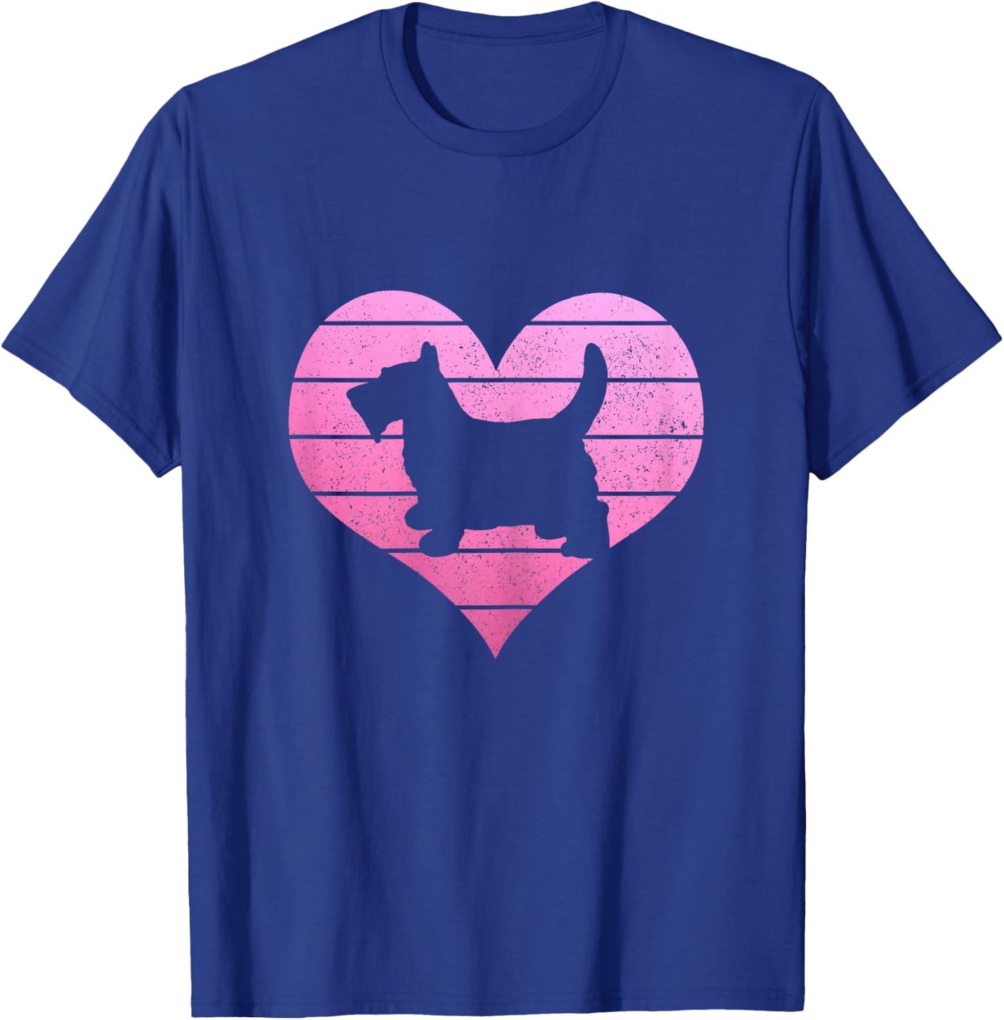 Scottish Terrier Heart Scottie Mom Dad Funny Cute Dog Lover T-Shirt - T-Shirt | Royal