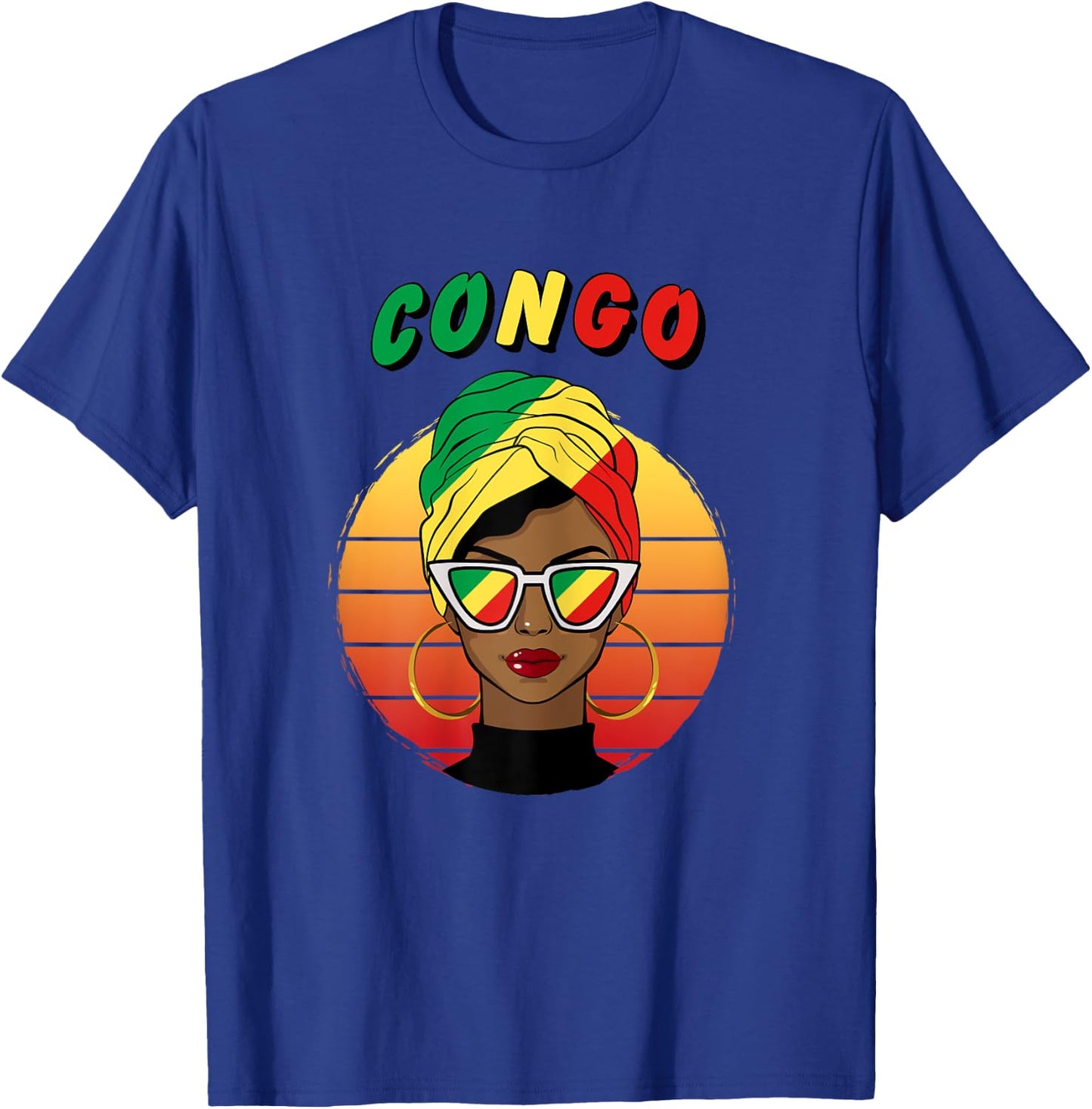 Congo, flag of Congo, girl and woman of Congo T-Shirt - T-Shirt | Royal