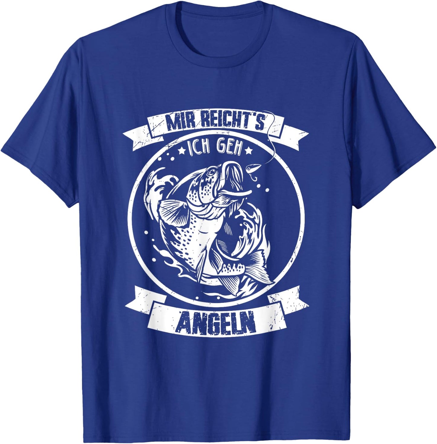 Mir reichts ich geh Angeln Fischen Fischer Angler - Mir reichts ich geh Angeln Shirts & co. - Herren - Schwarz - S - Kurzarm - Klassische Passform - 100% Polyester - Fishing T-Shirt - T-Shirt | Royal