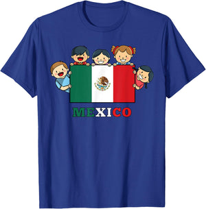 Kids Mexico Flag Hispanic Heritage Month Mexican T-Shirt - T-Shirt | Royal
