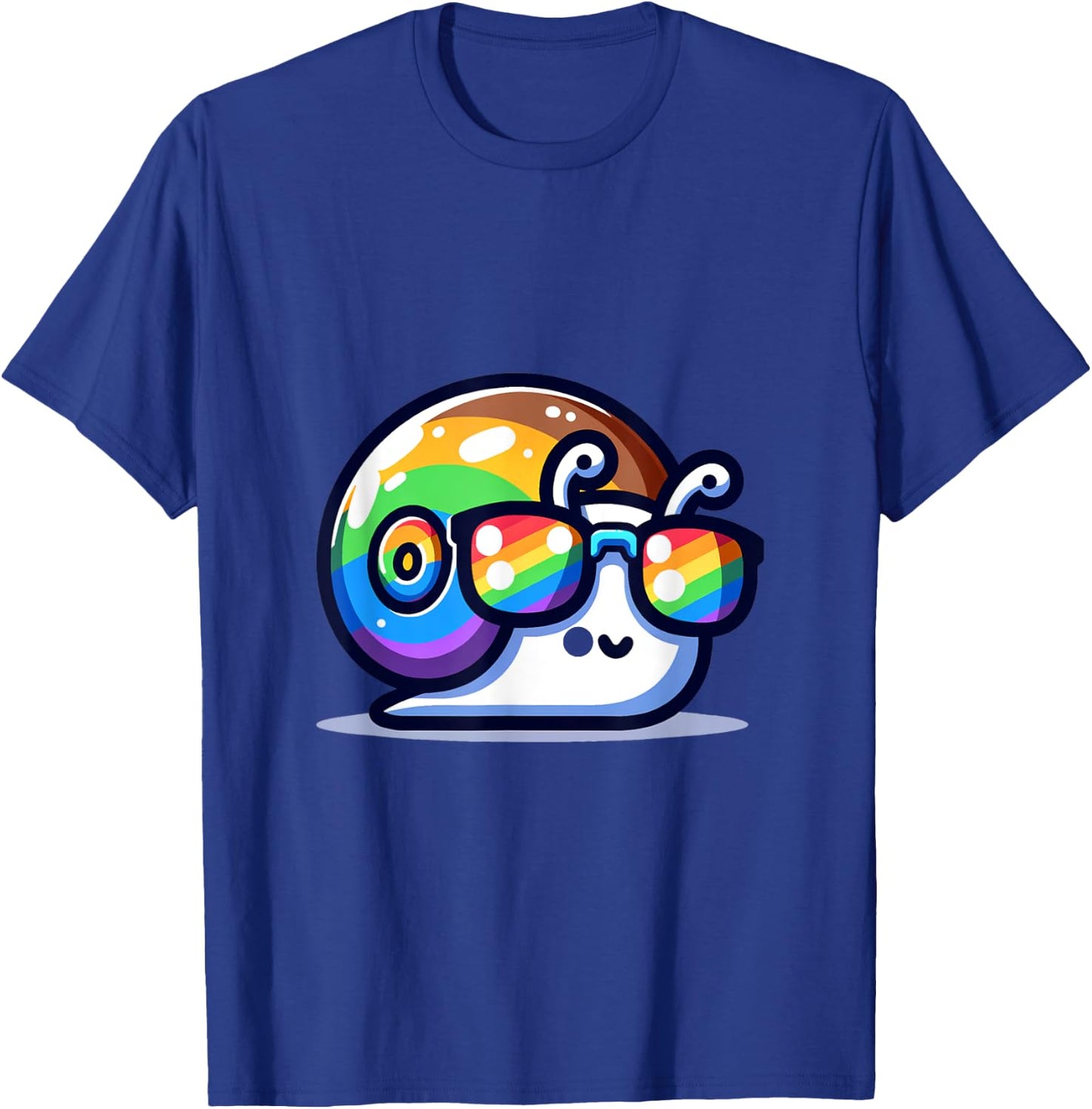 Awesome Rainbow Sunglasses Cute Snail T-Shirt - T-Shirt | Royal