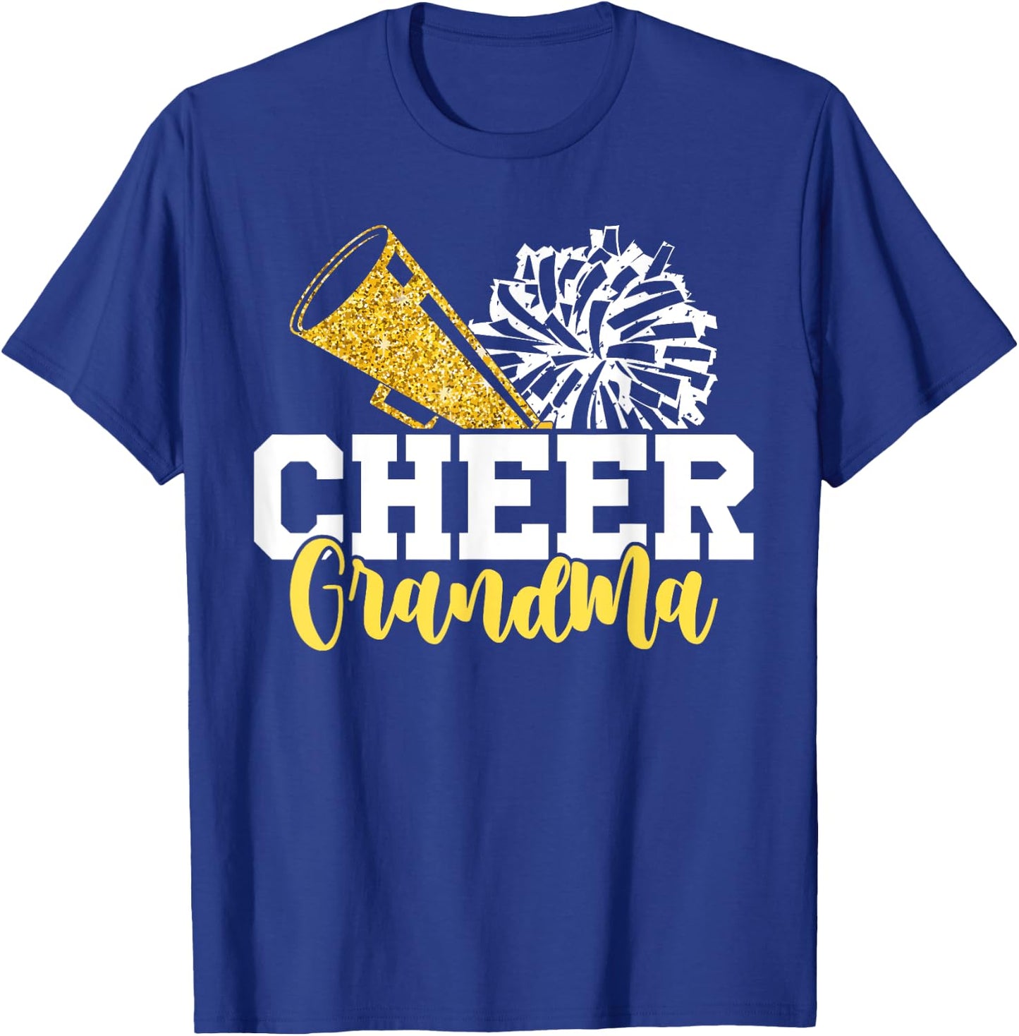 Cheer Grandma Hearts Cheerleading Grandmother T-Shirt - T-Shirt | Royal