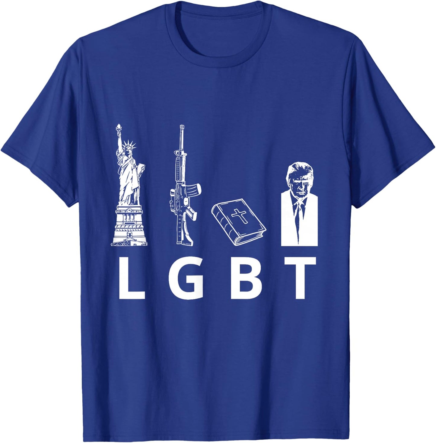 The Bible of Liberty Guns Trump T-Shirt - T-Shirt | Royal