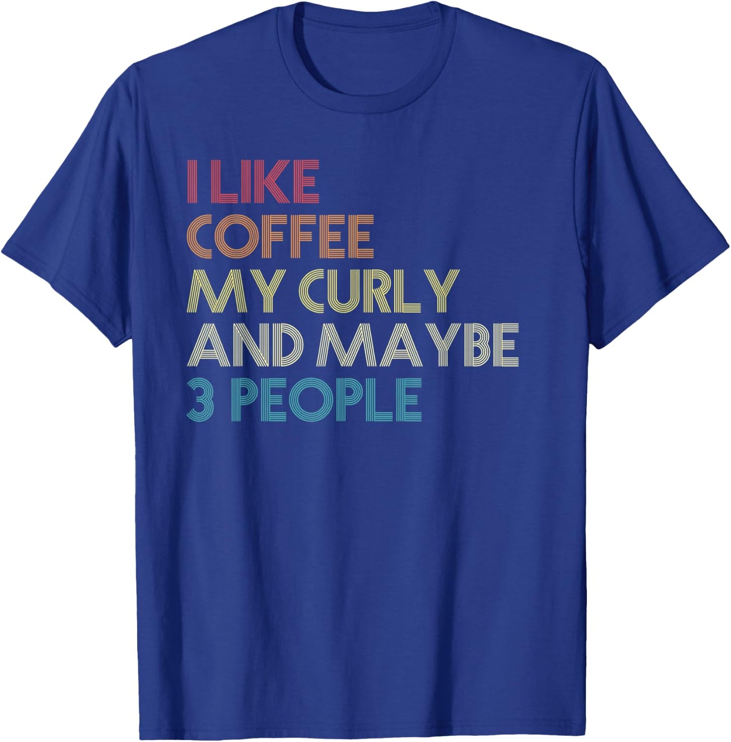 Curly Coated Retriever Dog Owner Coffee Lovers Gift Vintage Men Women T-Shirt - T-Shirt | Royal
