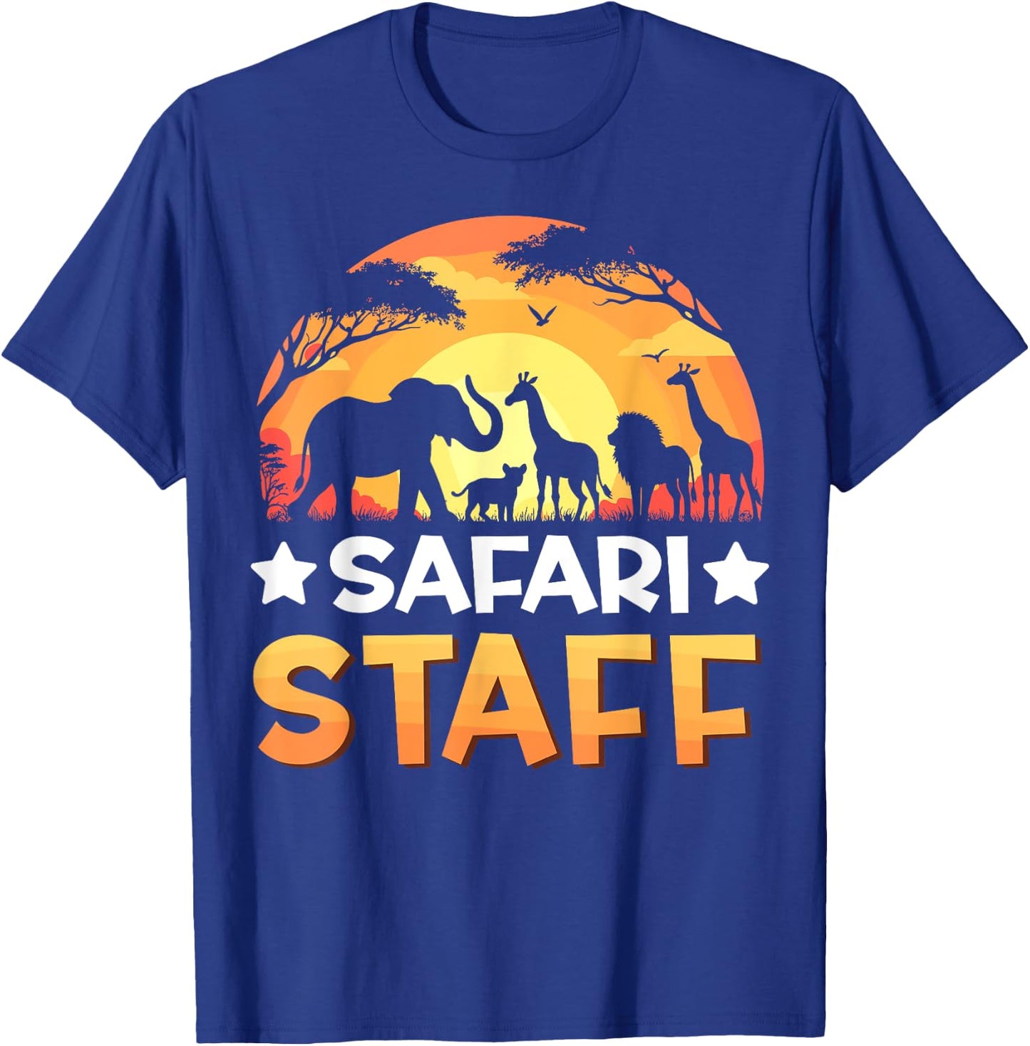 Safari Staff Safari Animals Sunset Wildlife Matching Zoo T-Shirt - T-Shirt | Royal