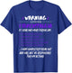 Warning I suffer from Fibromyalgia Fibro Saying T-Shirt - T-Shirt | Royal