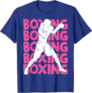 Boxing Boxer Girls Children Women T-Shirt - T-Shirt | Royal