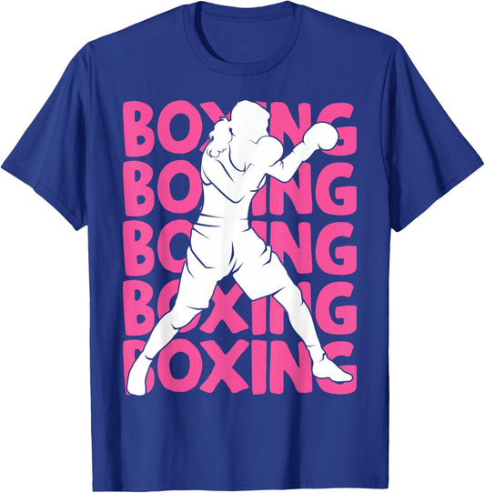 Boxing Boxer Girls Children Women T-Shirt - T-Shirt | Royal