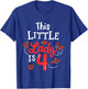 4 Year Old 4th Birthday Matching Family Ladybug Girls Party T-Shirt - T-Shirt | Royal
