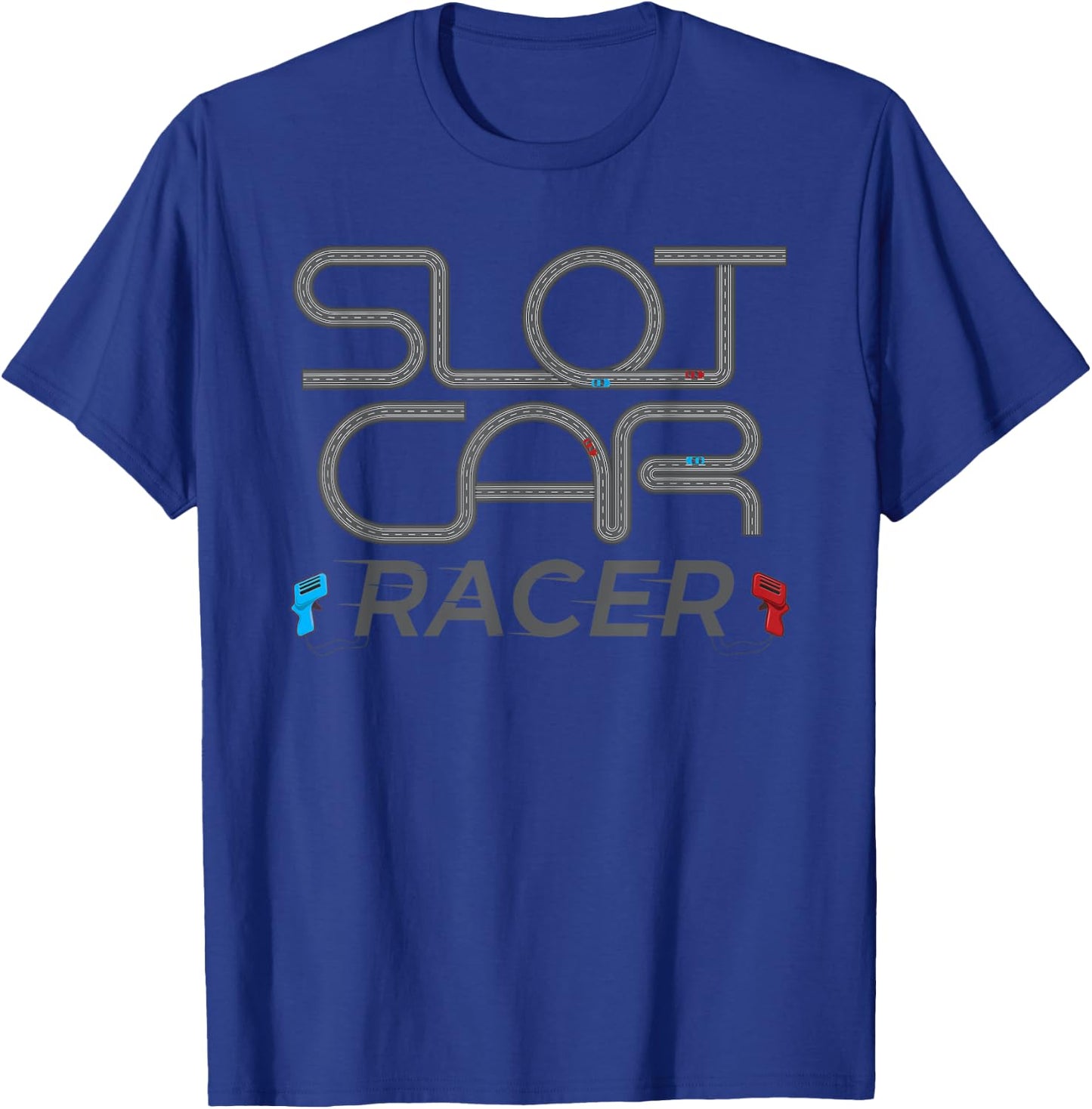 Cool Retro Slot Car Racer 4 Slot Cars Race Around Track T-Shirt - T-Shirt | Royal