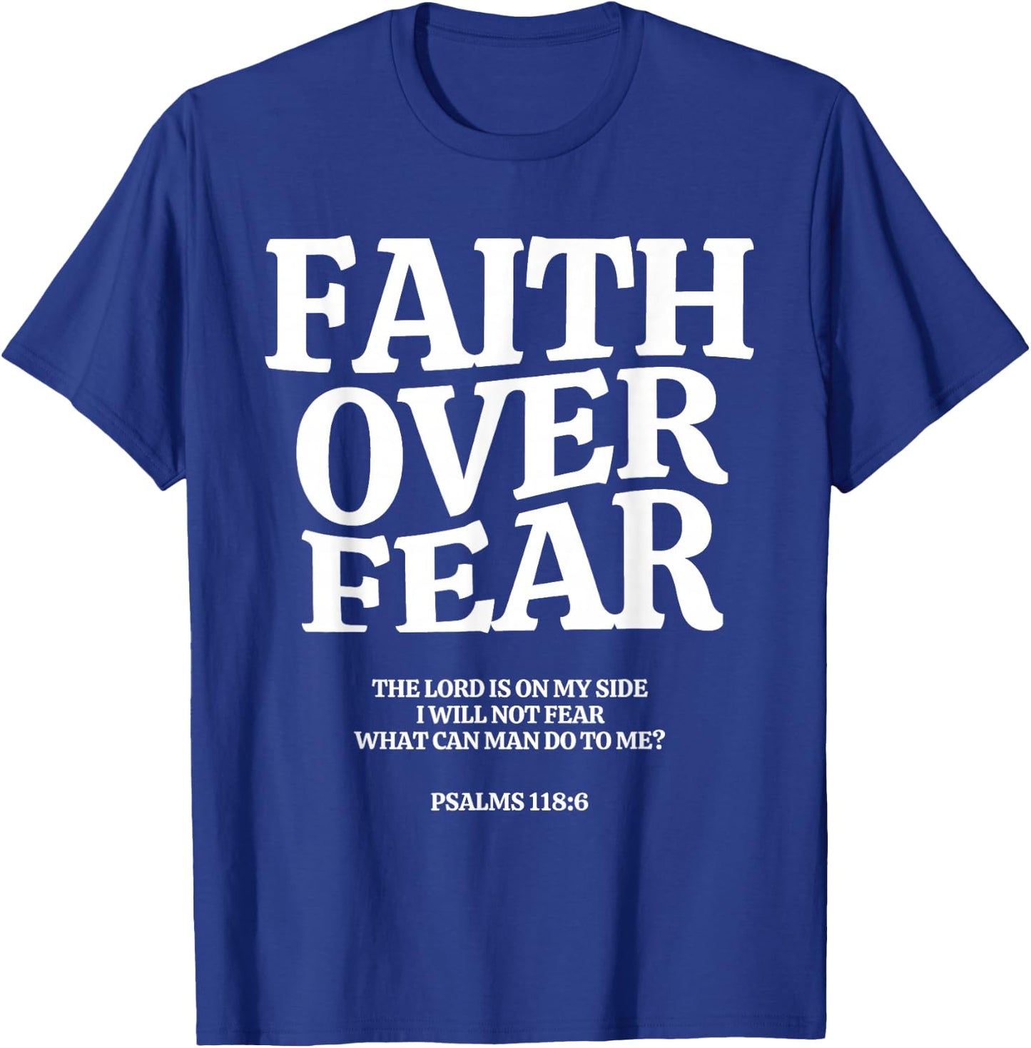 Faith Over Fear , ,Teens,Kids.Christian T-Shirt - T-Shirt | Royal