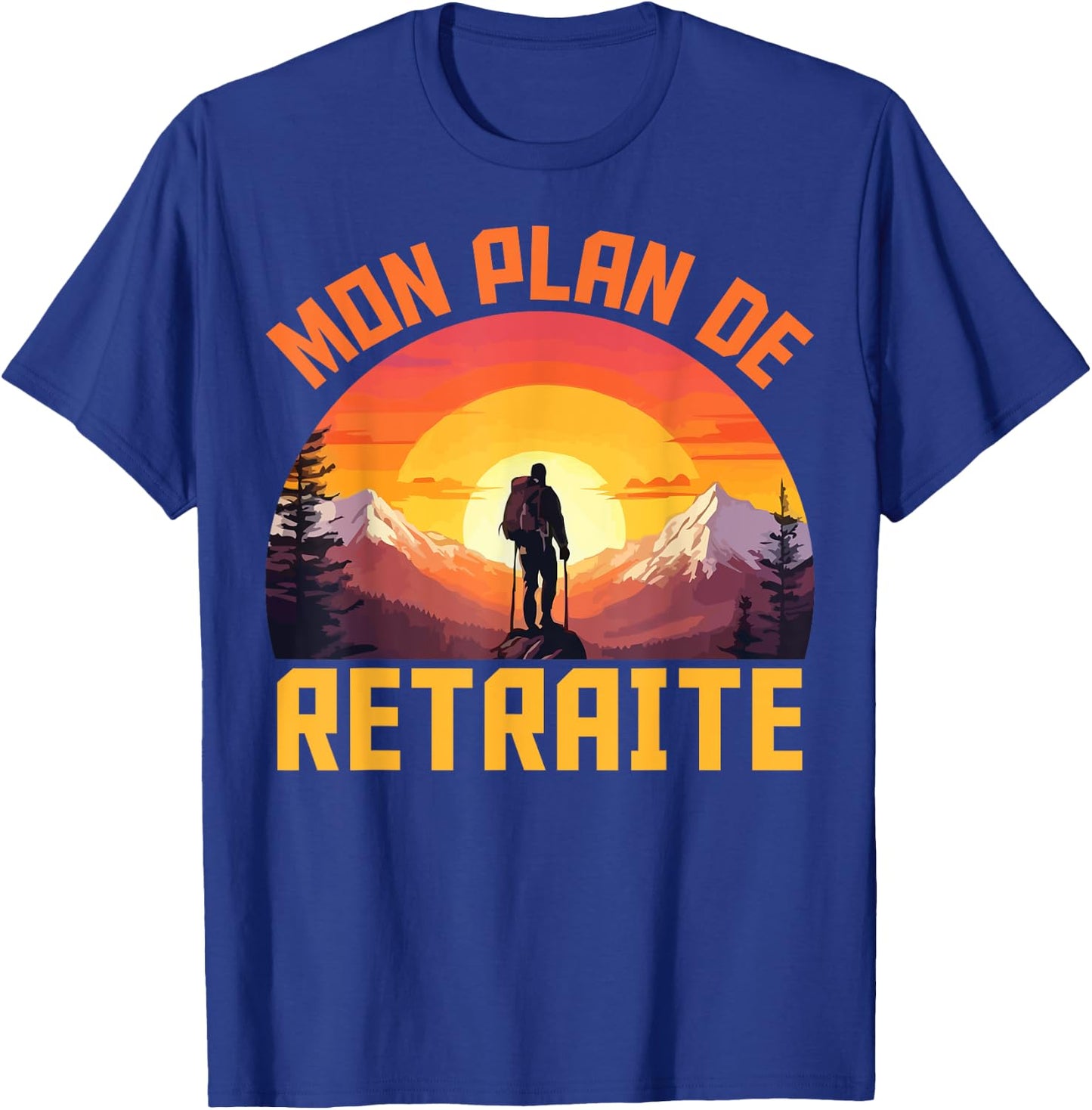 Vintage Gift Leaving Retirement Hiking My Retirement Plan T-Shirt - T-Shirt | Royal