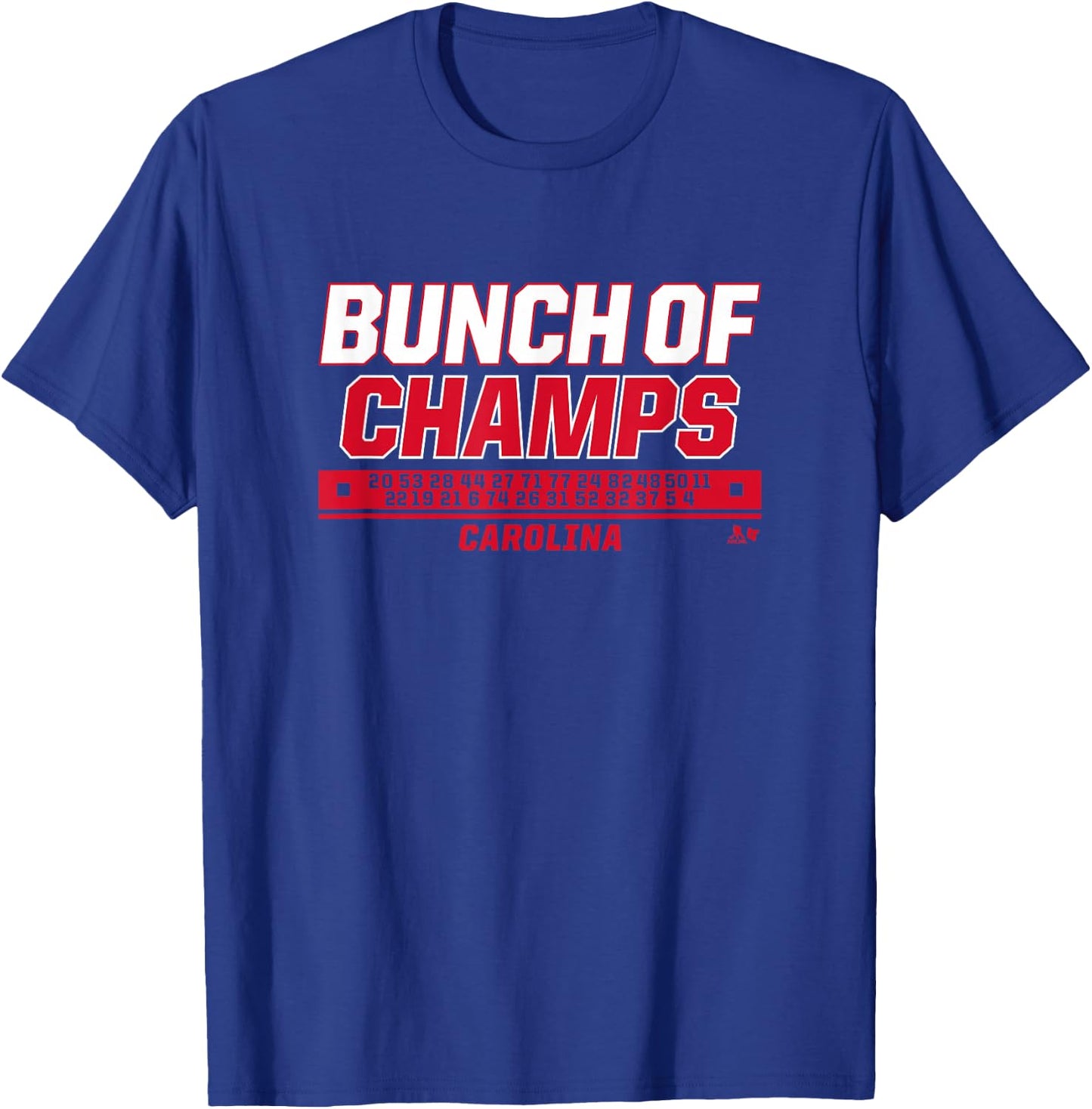 Bunch of Champs - Carolina Hockey T-Shirt - T-Shirt | Royal