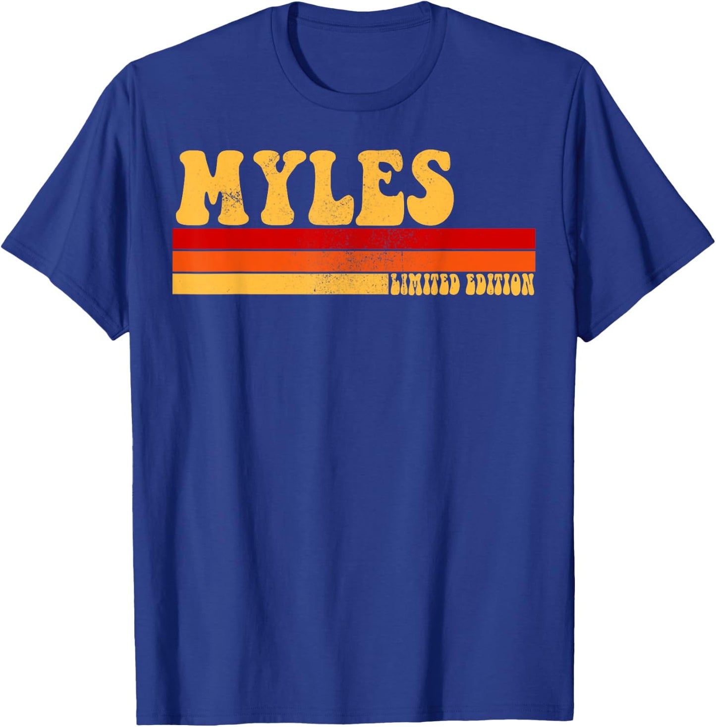 MYLES Name Personalized Idea Men Retro Vintage MYLES T-Shirt - T-Shirt | Royal