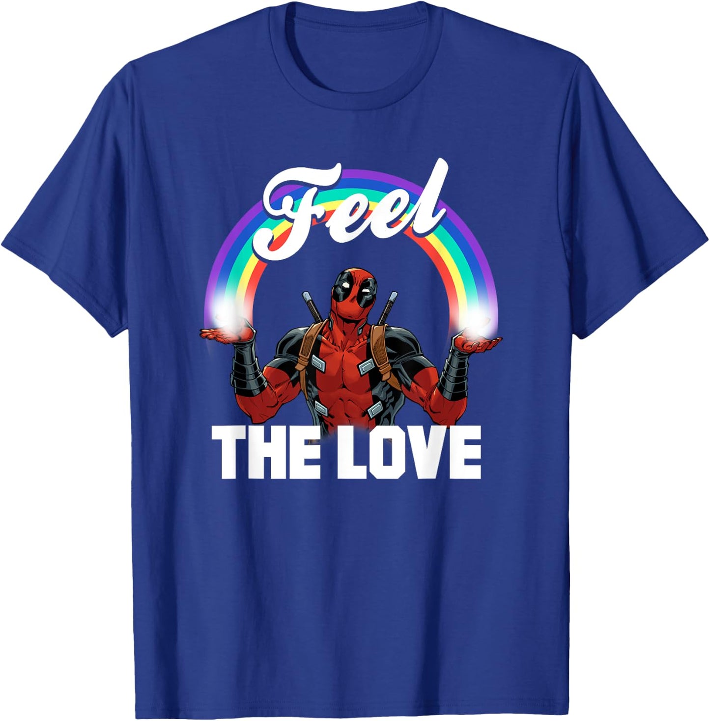 Marvel Deadpool Feel The Love , Black T-Shirt - T-Shirt | Royal