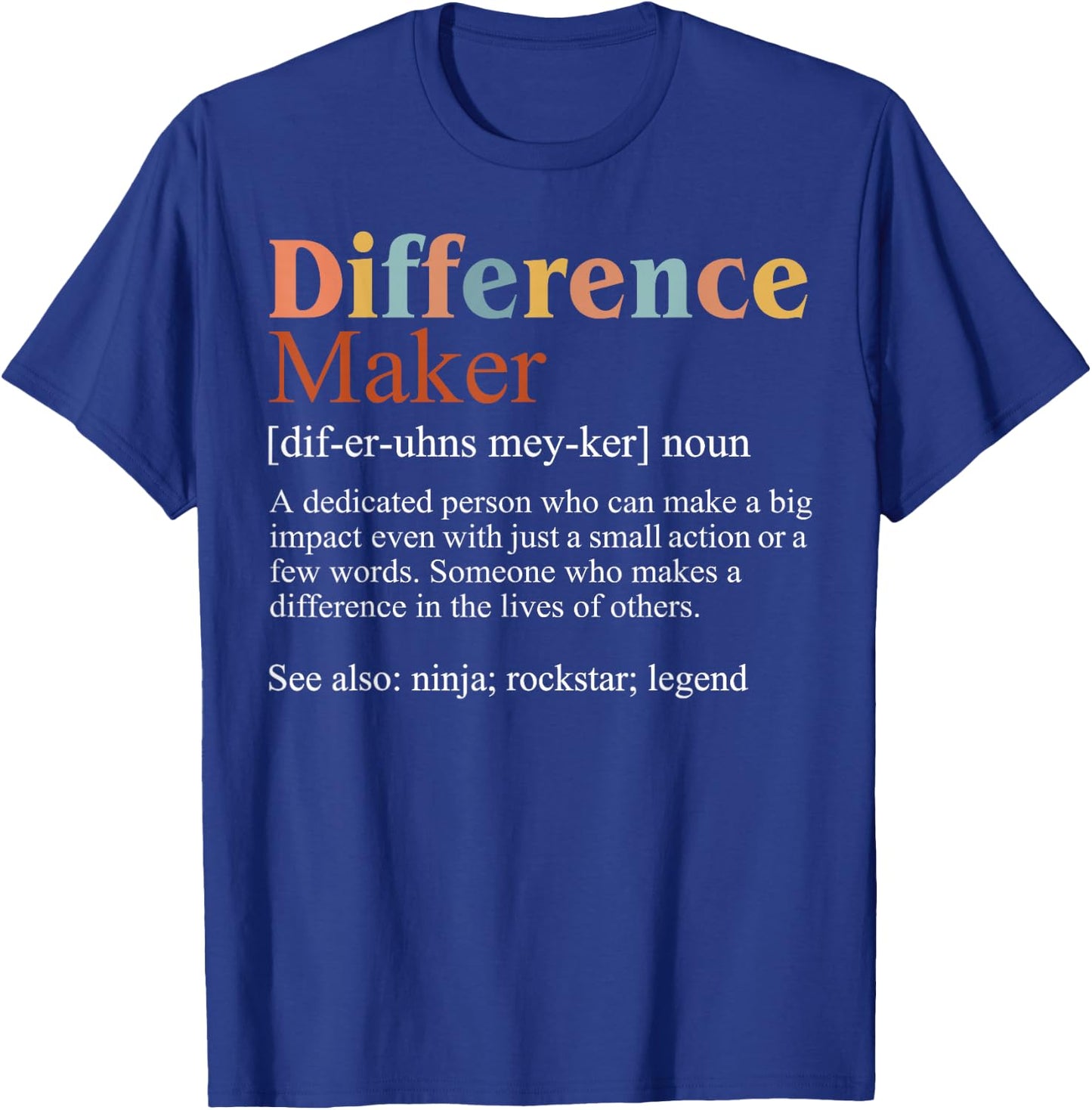 Vintage Difference Maker Definition Teachers Mom Boss Women T-Shirt - T-Shirt | Royal