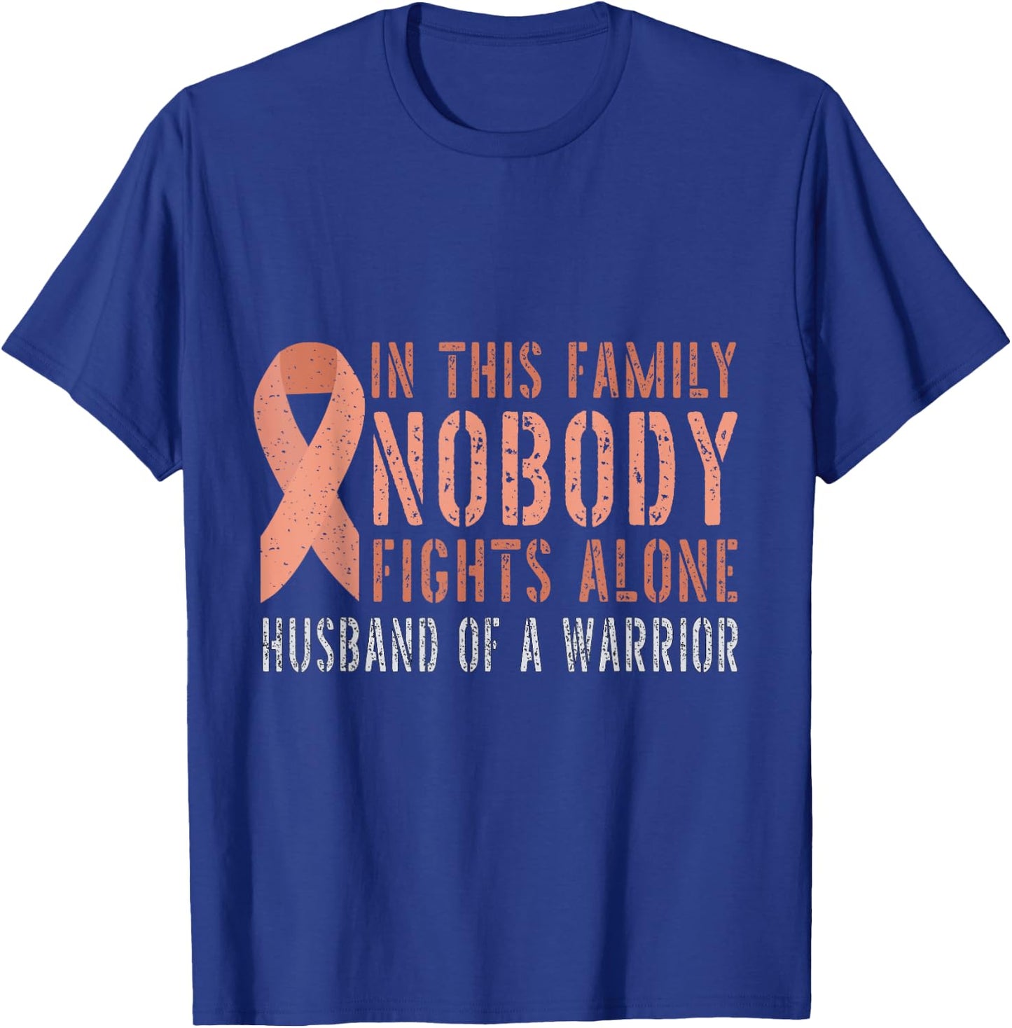 Husband of a Warrior Family Matching Uterine Cancer T-Shirt - T-Shirt | Royal
