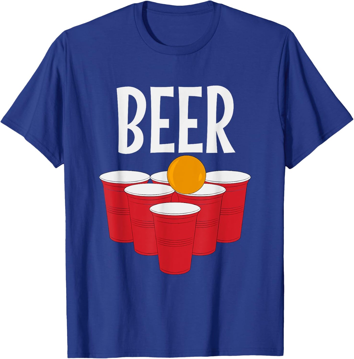 Funny Beer Pong drinking Halloween Carnival Partner Costume T-Shirt - T-Shirt | Royal
