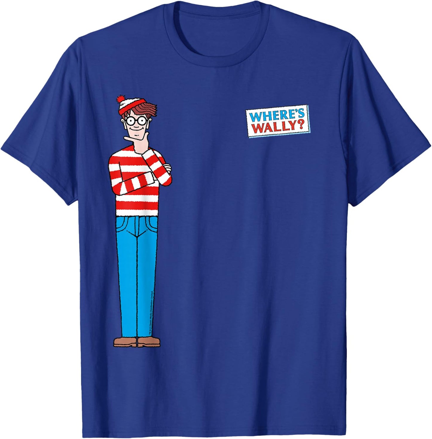 Where's Wally Classic Pose T-Shirt - T-Shirt | Royal