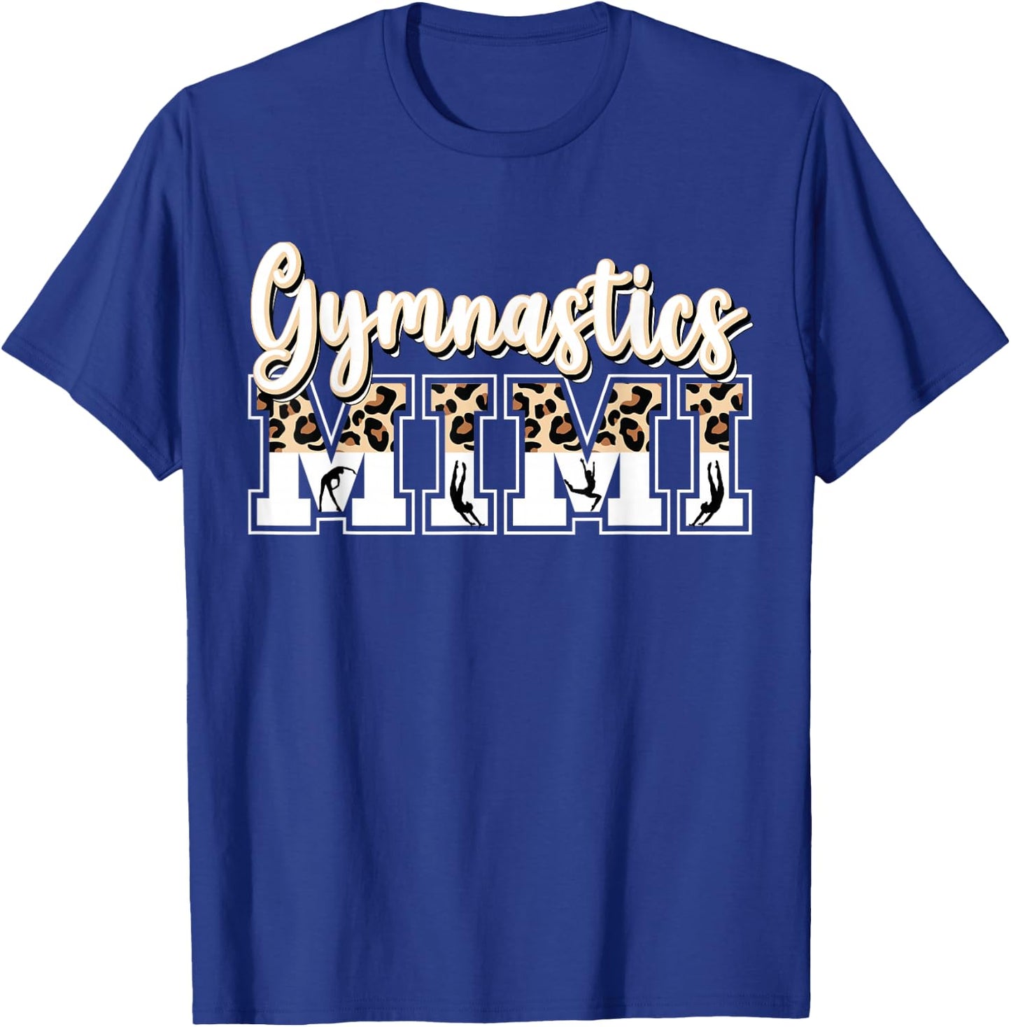 Gymnastics Mimi Leopard Grandma Mimi Of A Gymnast Mimi T-Shirt - T-Shirt | Royal