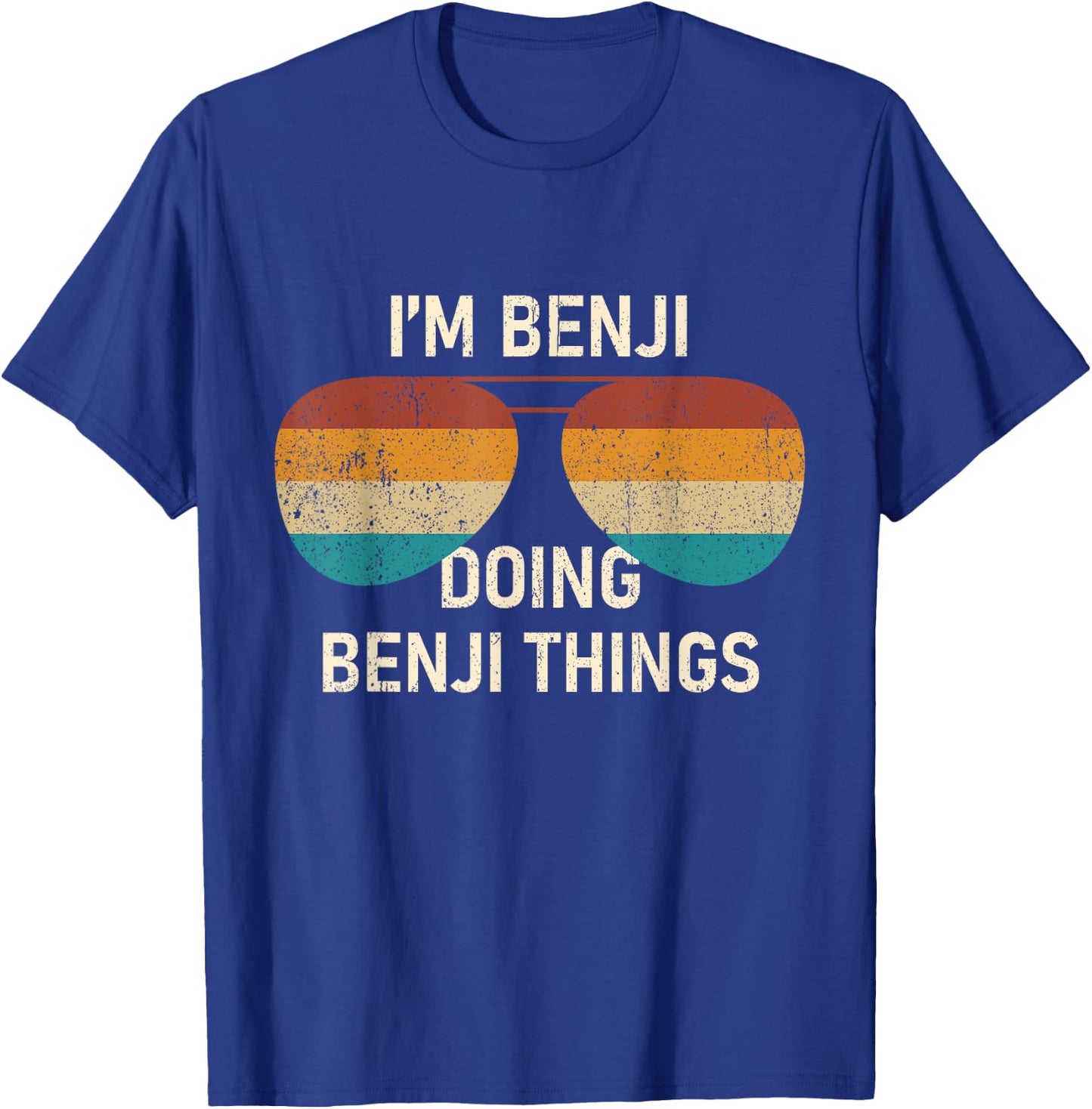 I'm Benji Doing Benji Things Retro Sunglass Personalized T-Shirt - T-Shirt | Royal