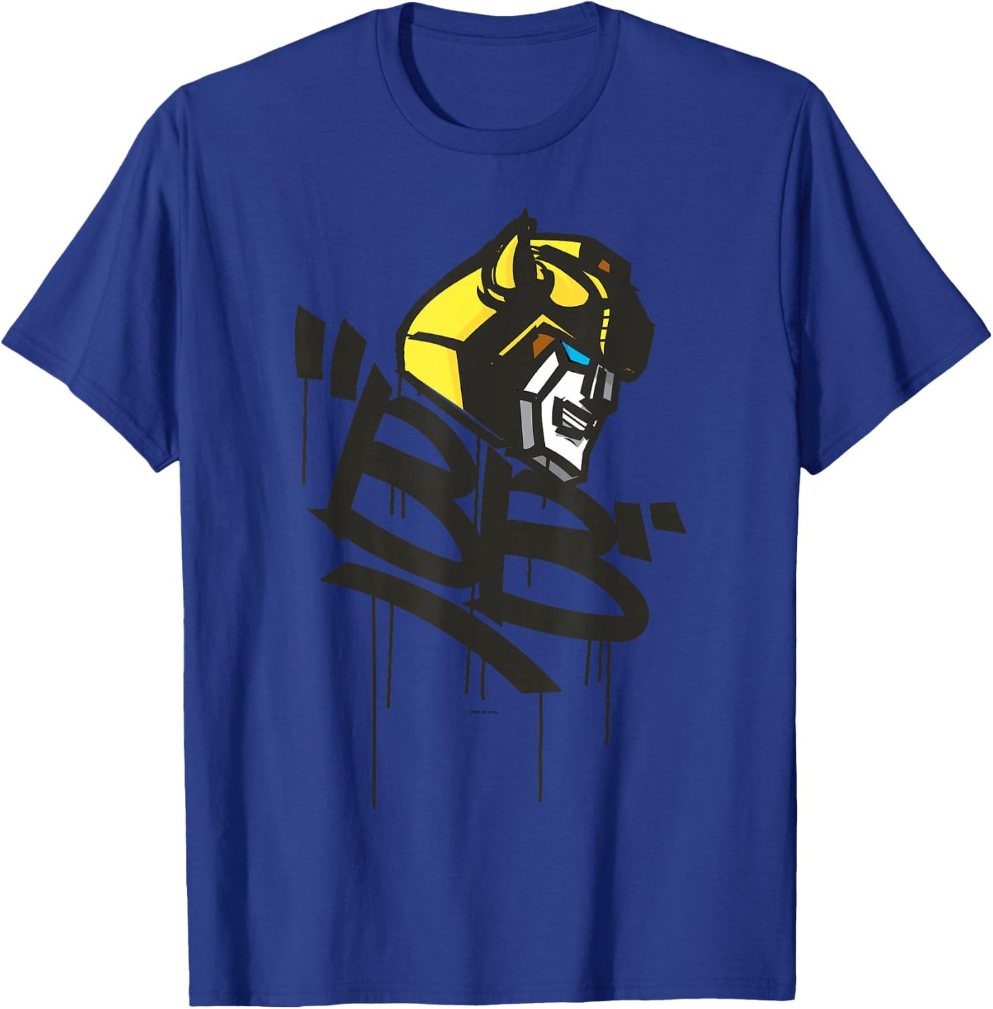 Transformers Classic BB Bumblebee Graffiti Face Portrait T-Shirt - T-Shirt | Royal