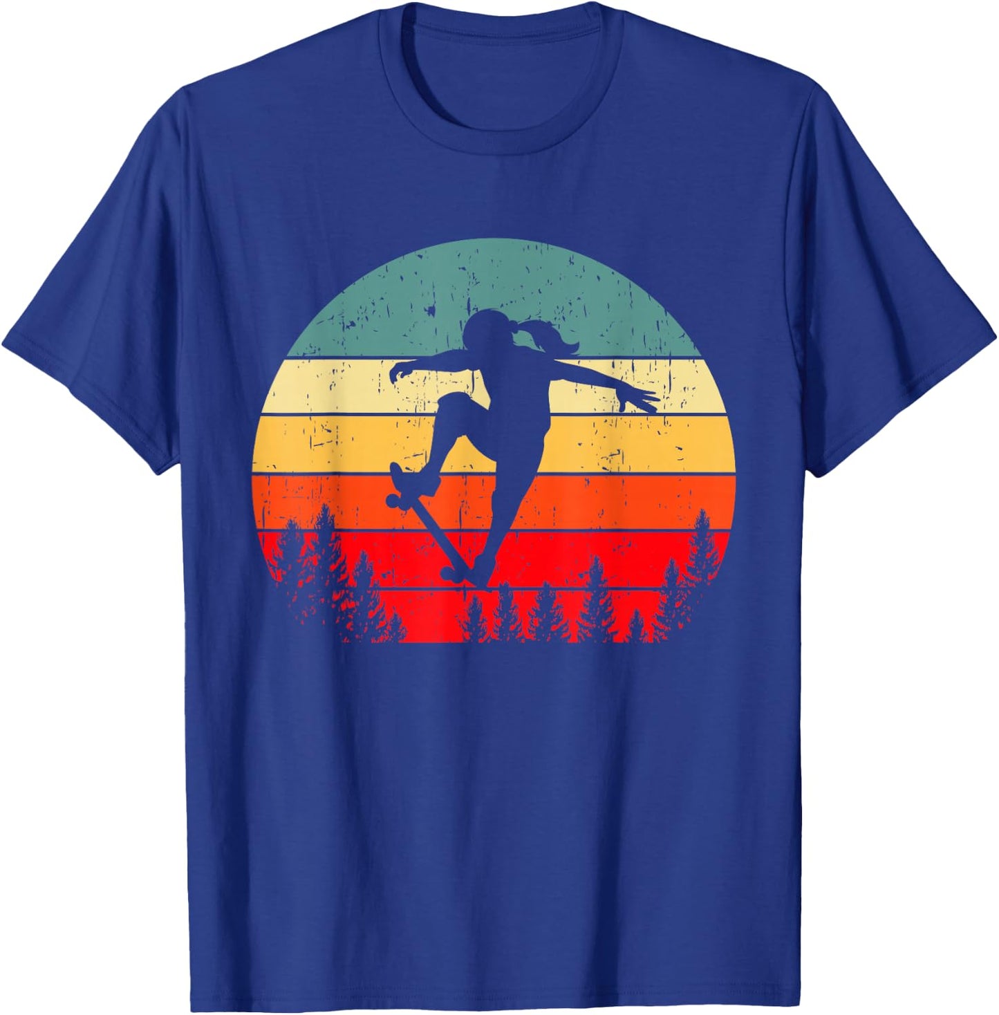 Skater Girl Skateboarder Girl Skateboarding Gift T-Shirt - T-Shirt | Royal