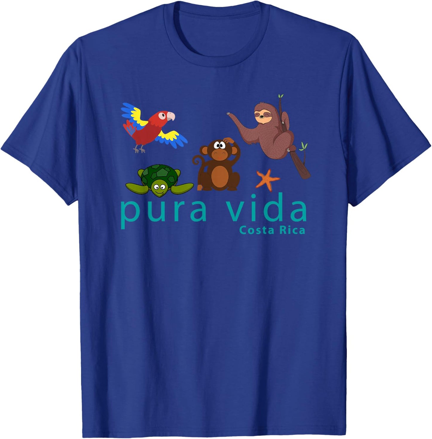 Costa Rica Pura Vida Animals Shirt T-Shirt - T-Shirt | Royal